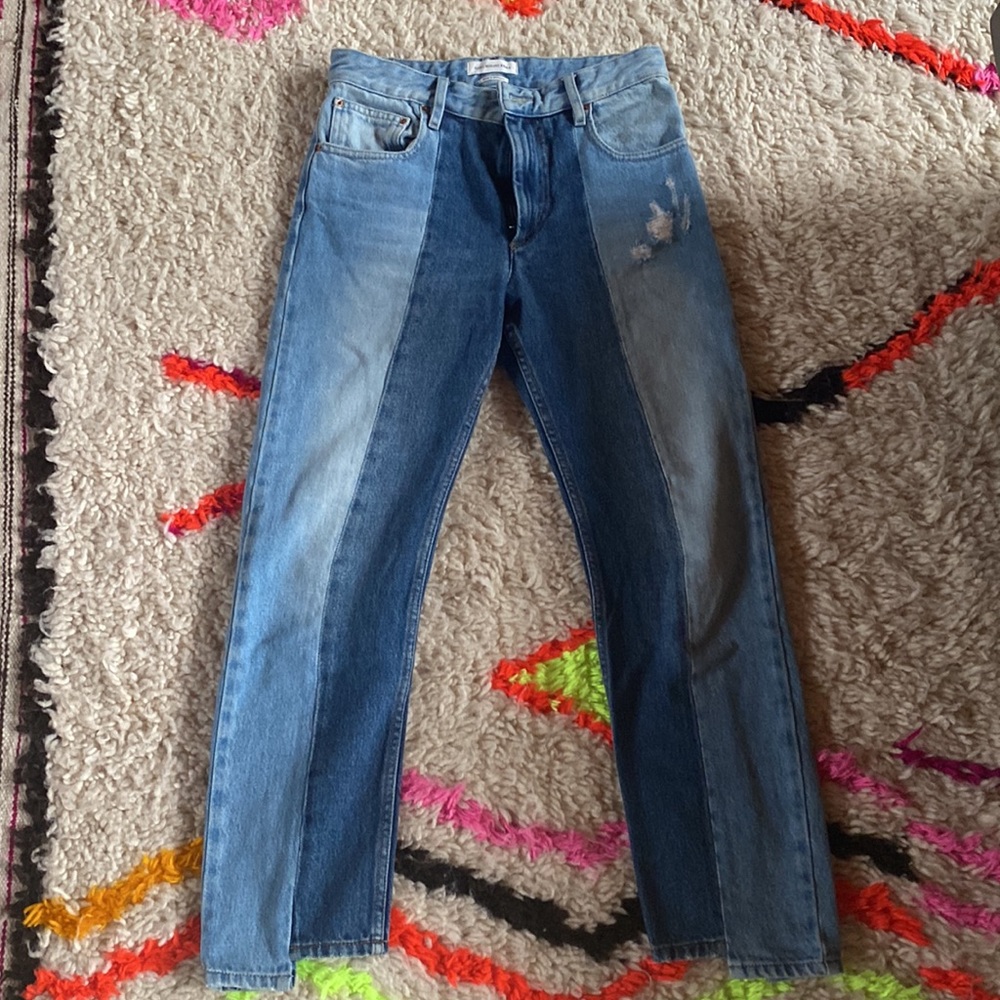 Isabel Marant two-tone mid-rise jeans